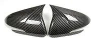 OSEAY Rear View Mirror Cover Fit For Accent Solaris I30 2017-2022 Rearview Car Caps Shell Trim Carbon Fiber Look Exterior(Carbon Look)