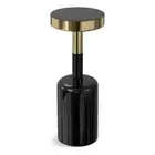 Frannie 10 inch Wide Metal Side Table in Gold / Black