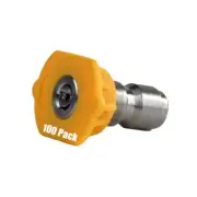 100 Pack Erie Tools Pressure Washer 1/4" Quick Connect 15 Degree 4.5 Nozzles