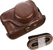 Travel Lightweight Protective Leather Case Bag + Shoulder Strap for Fujifilm X100V X100F X100T X100S X100 Camera