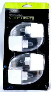Living Solutions. 4 Pack Automatic LED Night Lights, On at Dusk, Off at Dawn