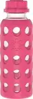 Lifefactory 9-Ounce BPA-Free Glass Water Bottle wth Flat Cap and Silicone Sleeve