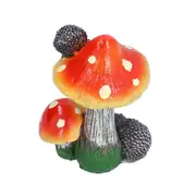 Catzon Hedgehog Mushroom Statue Fairy Garden Decoration for Flowerpot Lawn-Yellow