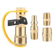 1 Set of Propane Quick Connection Adapters 1/4" NPT Propane Hose Adapters US
