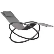 Vivere Orbital Lounger Deck Chair Pool Side Decor W/ Headrest Sienna