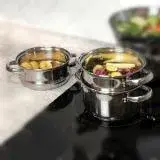 在飛比找遠傳friDay購物優惠-《KitchenCraft》雙耳不鏽鋼三層蒸煮鍋(20cm)