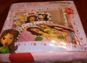 Lil' Bratz Full Sheet Set 4-Piece Fitted Sheet Flat Sheet Two Pillow Cases NEW!
