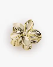 Gold Plain Frangipani Claw Clip