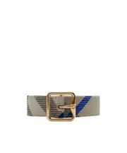 tartan-patterned leather belt S,M Lichen