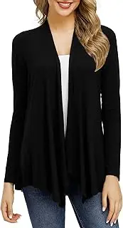 [SATINIOR] Cardigans for Women Casual Open Front Long Sleeve Lightweight Soft Basic Cardigan