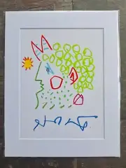 Original ART CREECH art pastel drawing PORTRAIT OF A Faun Mythological Creature