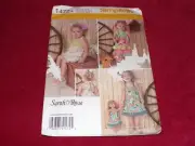 SIMPLICITY #1472-TODDLERS ROMPER-DRESS-PANTS & 18" DOLL DRESS PATTERN ½-4 FF