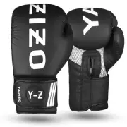 Boxing Gloves Sparring and Muay Thai Matte Faux Leather, Curved Mitts Hook & ...