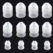 MYUBWTF12 Pieces White Pastry Bag Coupler, Three different sizes Plastic Standard Couplers/Cake Decorating Coupler/Pipe Tip Coupler for piping bags, Icing Nozzles