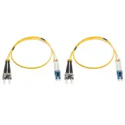 2Pcs 3.3Ft Single-Mode Duplex Fiber Optic Patch Cable LSZH LC to ST