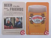 BEER Brewery Coaster ~*~ HARPOON Brewing ~ Beer is Best When Shared With Friends