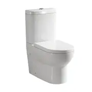 675*395*840mm Poseidon Pola Gloss White Box Rim Back To Wall Toilet