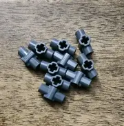 LEGO Dark Bluish Gray Technic Axle Connector Hub Two Bar Holders QTY 10.