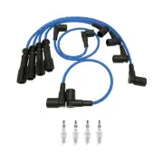 NGK 7mm Wire Set & 4 Iridium Spark Plug Kit For Volvo 760 2.3 L4 Base GLE B230FT (for: Volvo)