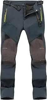 Men's Hiking Cargo Pants Lightweight Waterproof Fleece Outdoor Pants Casual Fishing Travel Climbing Stretch Pants Pockets
