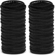 obeoby 200PCS Thin Hair Ties, Elastic Black Hair Accessories for Thin Hair, No Damage Small Ponytail Holders for Women Girls Toddlers