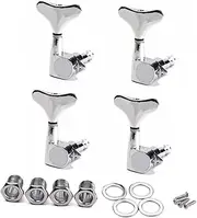 Kisangel Bass Guitar Tuning Pegs Right Machine Heads for Electric Acoustic Guitars Durable Plated Quality Replacement Tuners with Screws and Ferrules