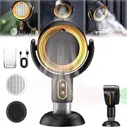 Puffhide Puff Chill Fan for Smoking, Smoke Away Purifier (B,Plug-in), 35*21cm/13.77*8.26inch, Exhaust Fan, USB Power, Integrated Air Purification, High Efficiency, Cordless, Touch Control, Smoke Fan