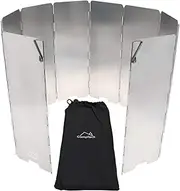 CampTeck U6928 - Folding Camp Stove Windshield Outdoor Camping Gas Cooker Stove Wind screen 10 Aluminium Plates Hiking Picnic Wind Blocker