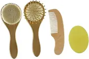 1set Bath Set Cleaning Bath Rinser Suit Combs for Hairbrush Newborn Hair Brush Shower Cleaning Scrubbers Shower Wool Brush Bath HONMEET