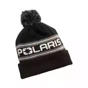 POLARIS ADULT SWITCHBACK Black BEANIE HAT - Snowmobile - ONE SIZE - NEW