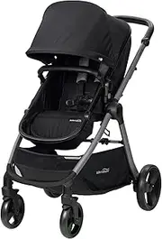 Safe-n-Sound Cosy Lux Stroller, 4 in 1 Comfortable Travel System, XL 10kg Basket Size, Easy Fold, Extra Large UPF 50+ Extendable Canopy, Travel System Compatible, Black (30179)