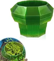 Anyingkai Pack of 12 Snail Collars, Snail Protection Made of Plastic, Snail Protection Rings, Snail Protection Ring, Snail Collar, Snail Collar, Snail Collar for Your Salad Plants and Cabbage