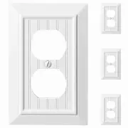 Beadboard Outlet Covers Wall Plates, Bamboo Fiber Light Switch Covers, Natura...