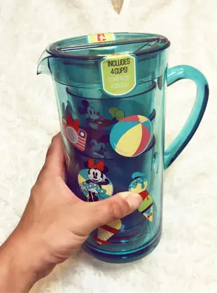 香港迪士尼代購 米奇米妮 冷水壺 含4個杯子