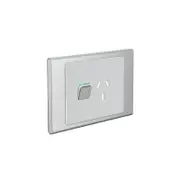 Clipsal Iconic STYL Single Switched Internal Power point Cover Plate Silver - S3015C-SV