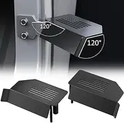 OGYE Upgraded 120° Wrangler Foot Pegs Compatible with Wrangler JK JL Gladiator JT 2007 to 2024, Exterior Door Hinge Metal Powder Coating Rest Pedals with US Flag Foot Rest Kick Panel Accessories