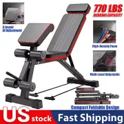 Foldable Adjustable Weight Bench Set Strength Gym Training Incline Workout Bench