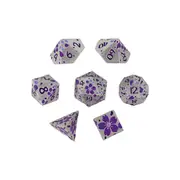 LPG Dice RPG Set Inscripted Sakura Purple