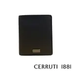 【CERRUTI 1881】義大利頂級小牛皮6卡短夾皮夾 CEPU05433M(黑色 贈送禮提袋)
