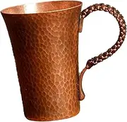 JISADER Moscow Mules Mug Pure Copper Mug with Handle 300 ml Traditional for Cold Drinks Beer Mug Tea Mug Masrapa Cup for Cafe Home