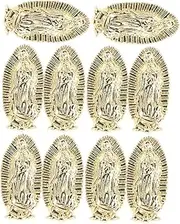Metal Virgin Nail Charms 10 Pack 3D Embossed Nail Gems for DIY Jewelry