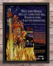 Mace The Dark Age Framed N64 PS Lord Deimos Video Game Art 1997 Vintage Print Ad