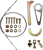 2" Column Adjustable Cable Shift Linkage Kit Replace ACA-1804 Fit For GM TH350 TH400 700R4 TH200 2004R 4L80E Transmissions, Short Selector Shaft Only