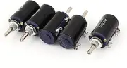 Aexit WXD3-13 (Potentiometer) 1K ohm 4mm Shaft Multiturn Rotary Wire Wound (12ry654qf720) Potentiometer 5Pcs