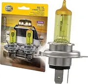 HELLA H4 YL Xtreme Yellow Bulb (12V 60/55W), 2 Pack