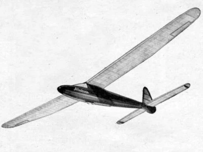 Albatross Towline Glider 66" WS RC Model Airplane Plans Templates PDF on USB