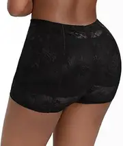 [OFFSUM] Women's Fake Butt Lifter - Sexy Low Waist Hourglass Hip Enhancer Removable Sponge Padded Lace Jacquard Push Up Fake Ass Tummy Control Underwear
