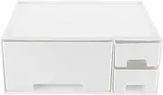 1Pc Screen Elevated Rack with Computer Monitor Stand Riser for Ergonomic Height Stylish White Storage for Office and Home Use Reduces Neck