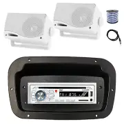 Pyle Marine CD Radio, Adapter,Spa Bezel, Ant, Wire, 2x 3.5'' 200W White Speaker