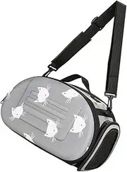 MINAOLULUS Pet Carrier Backpack Breathable Cat Sling Bag for Outdoor Travel Comfortable and Washable Cat Carrier with Shoulder Strap for Hiking and Walking Grey